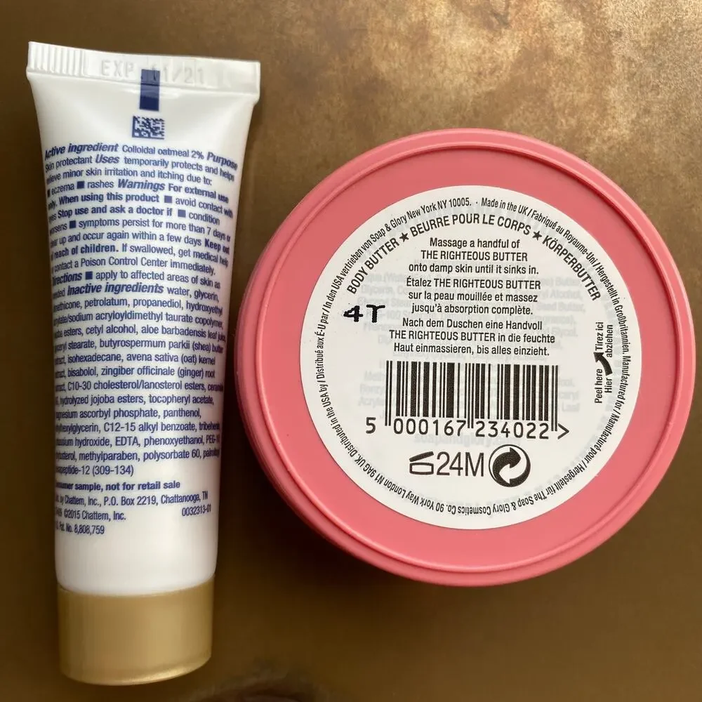 The Righteous Butter Body Moisturizer NEW 2 Bundle GOLD BOND ULTIMATE Hand Cream